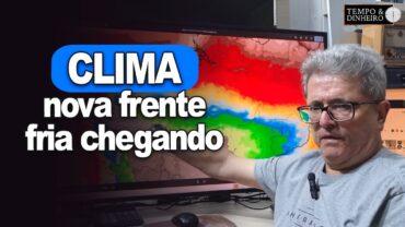 Previsão do tempo com nova frente fria no Sul, chuvas no Norte e Nordeste. Centro-Oeste seco