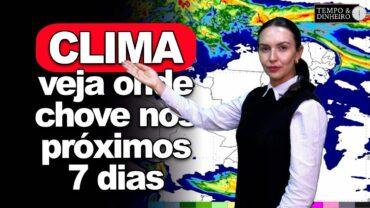 Previsão do tempo para 7 dias com chuva concentrada no Norte e leste da BA. Centro-Sul firme