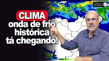 Frio avança pelo Sul, Sudeste e chega até a Amazônia. Tempo firme no Br Central. Norte com chuvarada