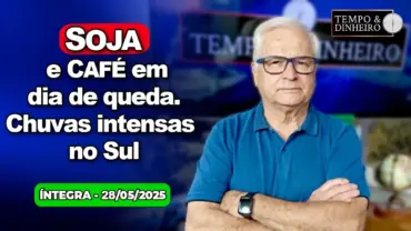 Soja e Café em dia de queda. Sanções dos EUA para Moraes? Chuva intensa no Sul, frio, geadas e neve