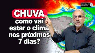 Frio, chuvas no Sul, geadas no MS, SP e Brasil Central seco. Chuvas intensas e alerta para Norte
