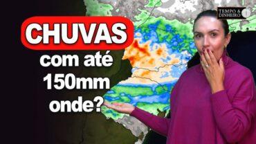 Chuvas no Sul, parte do Sudeste com Brasil Central mais seco. Veja a previsão