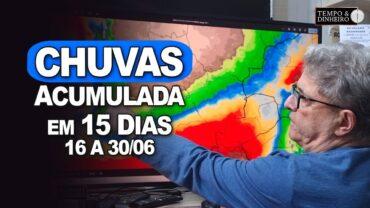 Chuva volumosa com alerta para o RS, parte de SC e MS. Chove no SEALBA. Frio no Sul e Sudeste