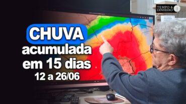 Previsão mostra chuvas com acumulados de até 200 mm no RS. Brasil Central seco, informa Coutinho