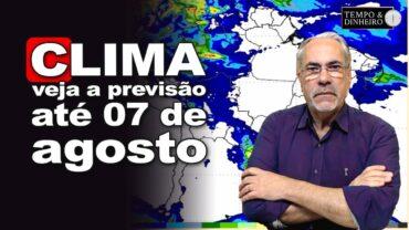 Previsão do tempo com baixa umidade no Centro-Oeste e volta das chuvas no Sul