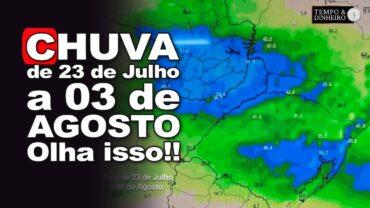 Previsão do tempo com chuvas no Sul, parte do Sudeste, litoral do Nordeste e Norte do País