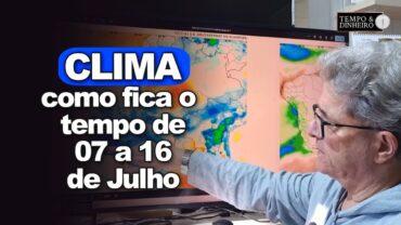 Frio intenso no Sul, chuvas no Norte e litoral do Nordeste. Seco no Centro-Oeste e no Sudeste