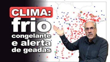 Frio congelante com alerta de geadas no Sul e parte do Sudeste. Veja o mapa das geadas