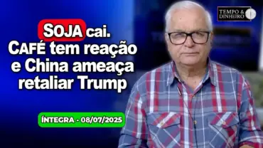 Soja cai, café tem reação em NY e em Londres. China ameaça retaliar aliados de Trump.
