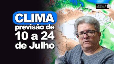 Previsão do tempo com manutenção de baixas temperaturas no Sul e parte do Sudeste. Chuva no NO e NE