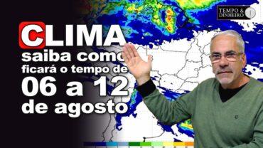 Chuvas no Sul, parte do Sudeste e alerta laranja do INMET para São Paulo. Chuva ao Norte e Nordeste