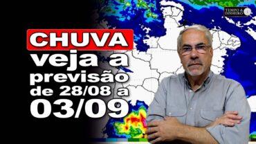 Chuvas em parte do Sul e Sudeste, região Norte e litoral do Nordeste. Brasil Central seco