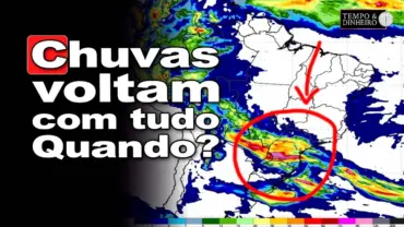 Chuvas voltam pesadas ao Sul e dão trégua em parte do Centro-Oeste e da Bahia. Calorão vai voltar
