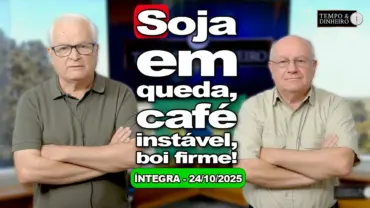 Soja recua e café oscila. Boi gordo estável. Chuvas pesadas para o Sul. Centro Oeste chuvas pontuais