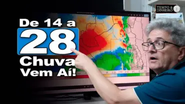 Vem chuva por aí? Descubra onde a água vai cair entre 14 e 28 com Ronaldo Coutinho