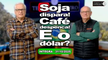 Soja e milho sobem, café cai. Dólar oscila. Chuvas pesadas e frio em novembro