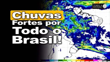 Chuvas volumosas do Norte ao Sul do País. Nordeste chuvas irregulares. Veja a previsão para 7 dias