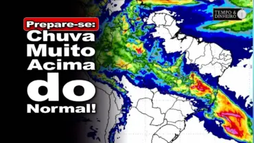 Chuvas volumosas no corredor que vai do Norte, passa pelo Centro Oeste até litoral da Bahia