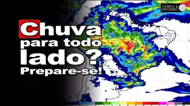 Chuva generalizada e muita nebulosidade sobre o País. Veja a previsão para 7 dias até o dia 9