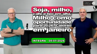 Soja, milho, café e boi em alta. Milho como oportunidade para 2026. Calorão em janeiro