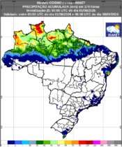 Previsão do tempo : chuva no Norte frio no Centro Sul